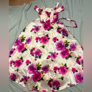Pink Floral Ball Gown